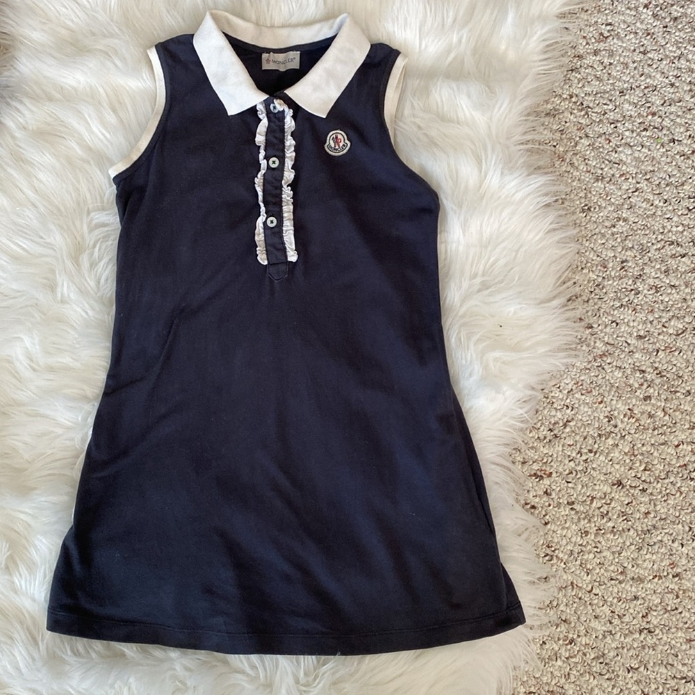 Girls Moncler Dress Size 6 Sleeveless Polo Style